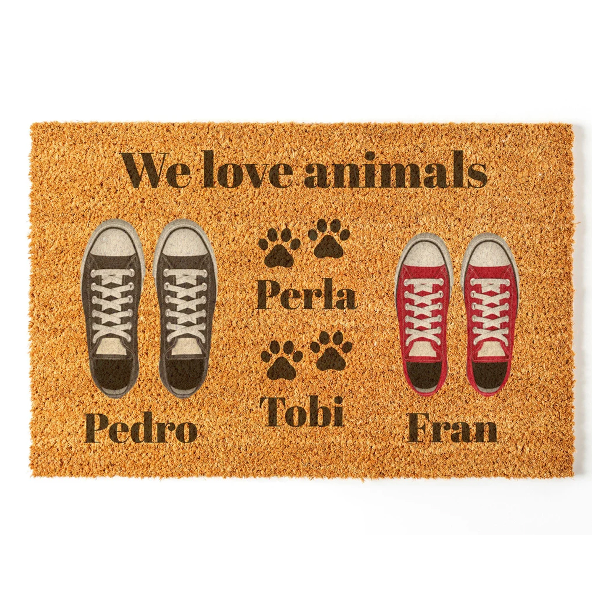 Personalized Doormat With Names Couple And Name Pet Closing Gift Welcome Doormat Front Doormat Monogram Rug